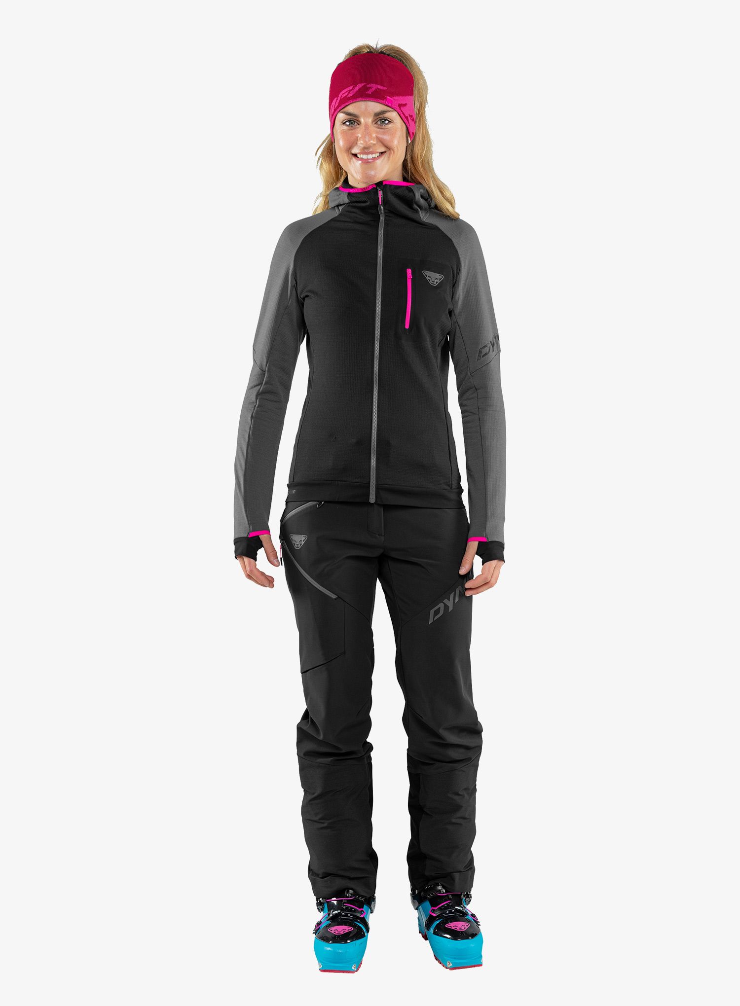 Дамски поларен суичър Dynafit Radical Polartec Hooded Jacket - magnet/black out
