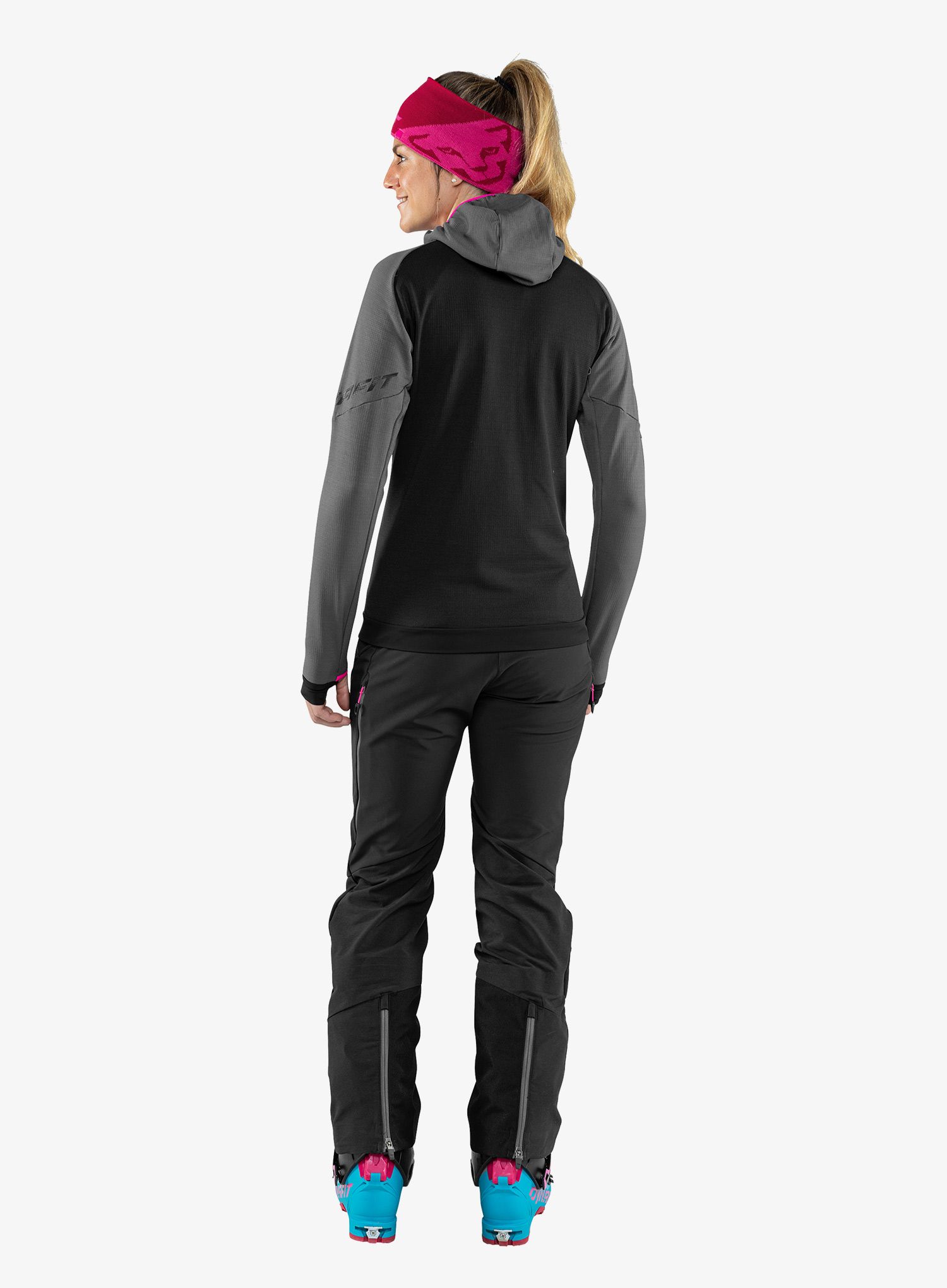 Дамски поларен суичър Dynafit Radical Polartec Hooded Jacket - magnet/black out