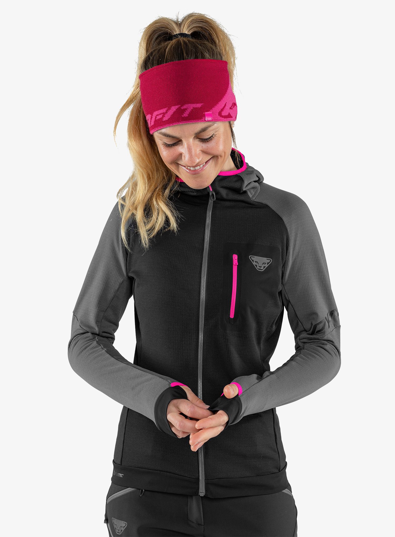 Дамски поларен суичър Dynafit Radical Polartec Hooded Jacket - magnet/black out