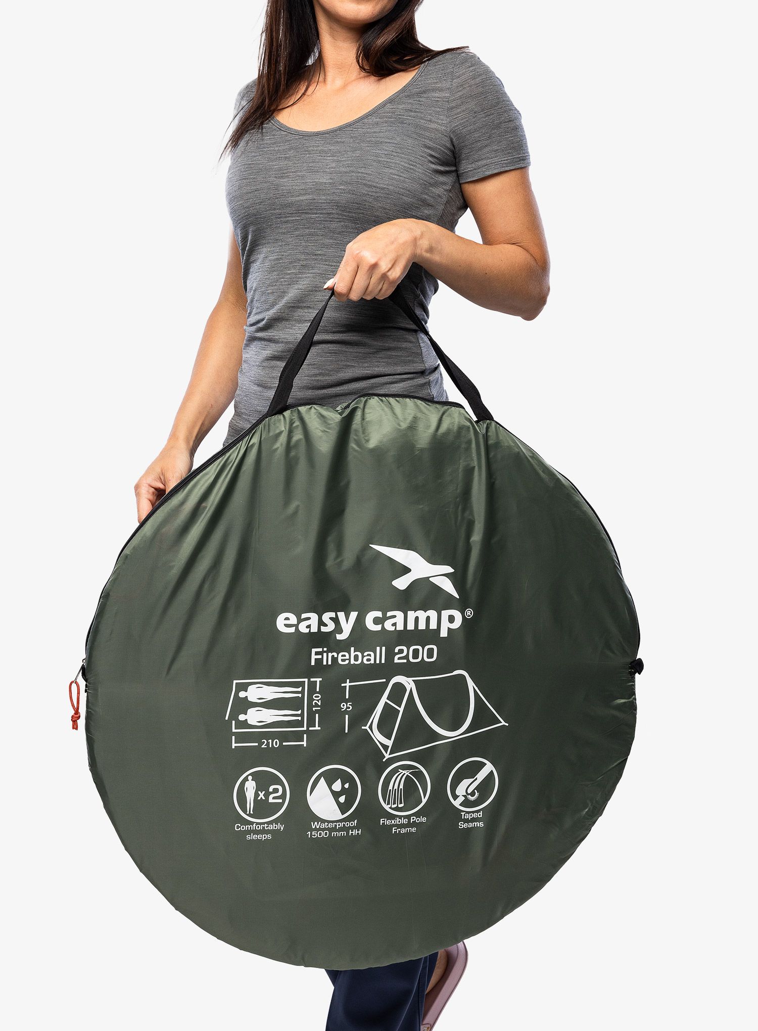 Двуместна палатка Easy Camp Fireball 200 - red