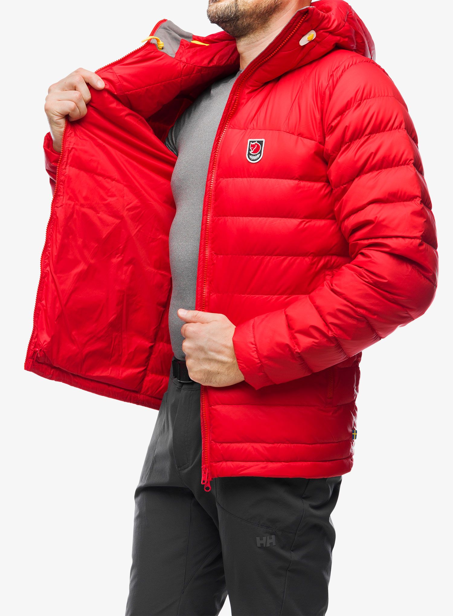 Пухено яке Fjallraven Expedition Pack Down Hoodie - true red
