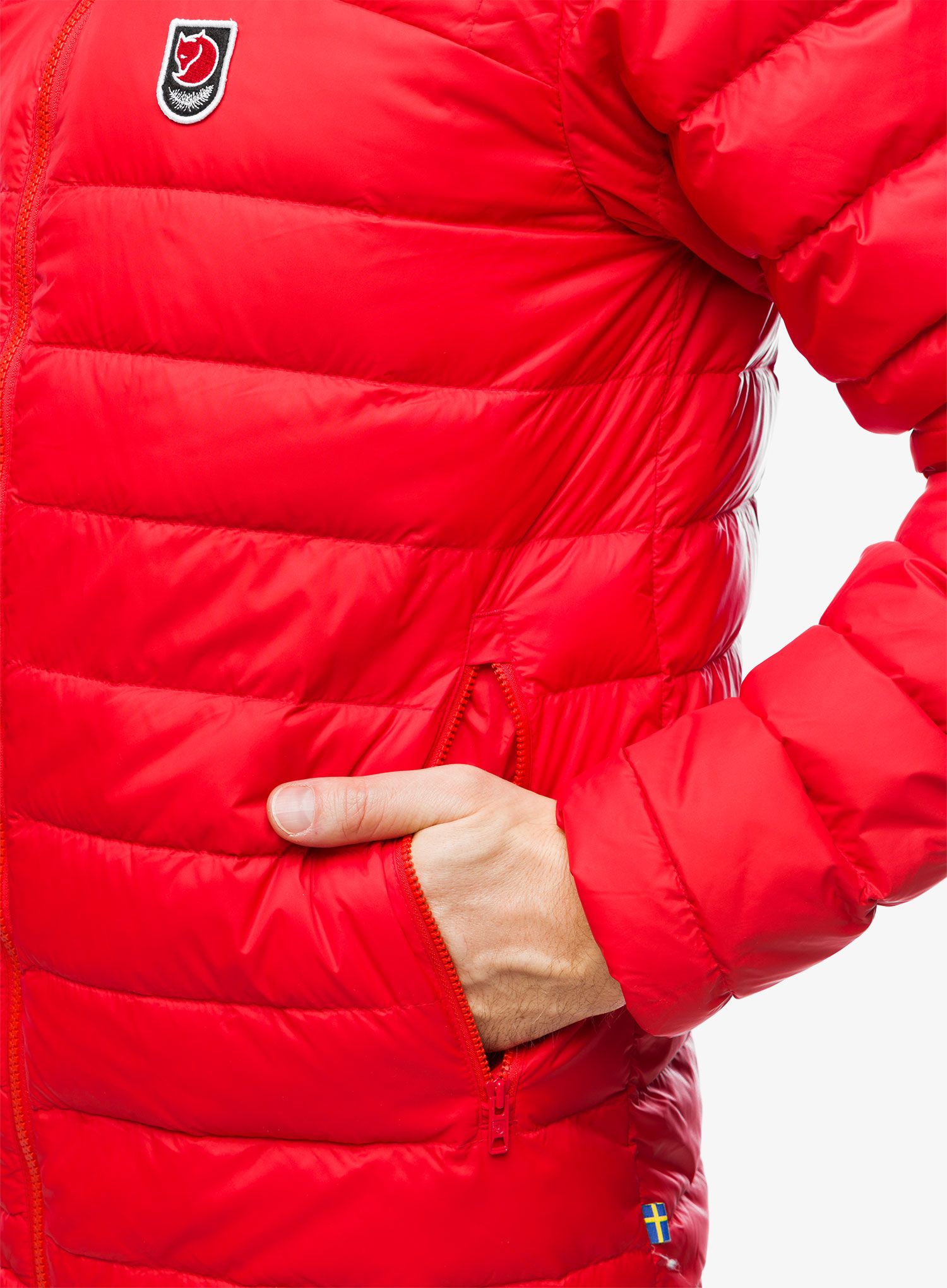 Пухено яке Fjallraven Expedition Pack Down Hoodie - true red