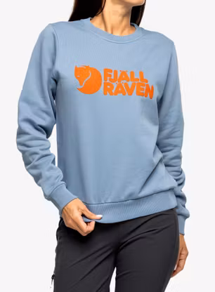 Дамски суичър Fjallraven Logo Sweater - dawn blue/terracotta brown