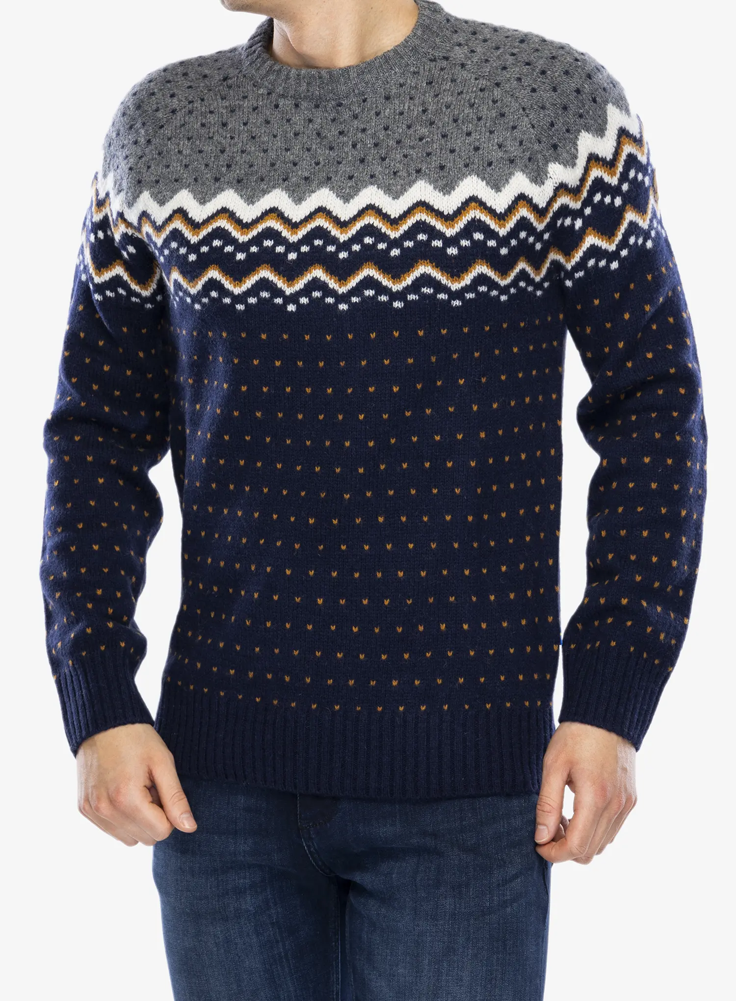 Пуловер Fjallraven Ovik Knit Sweater - dark navy/navy