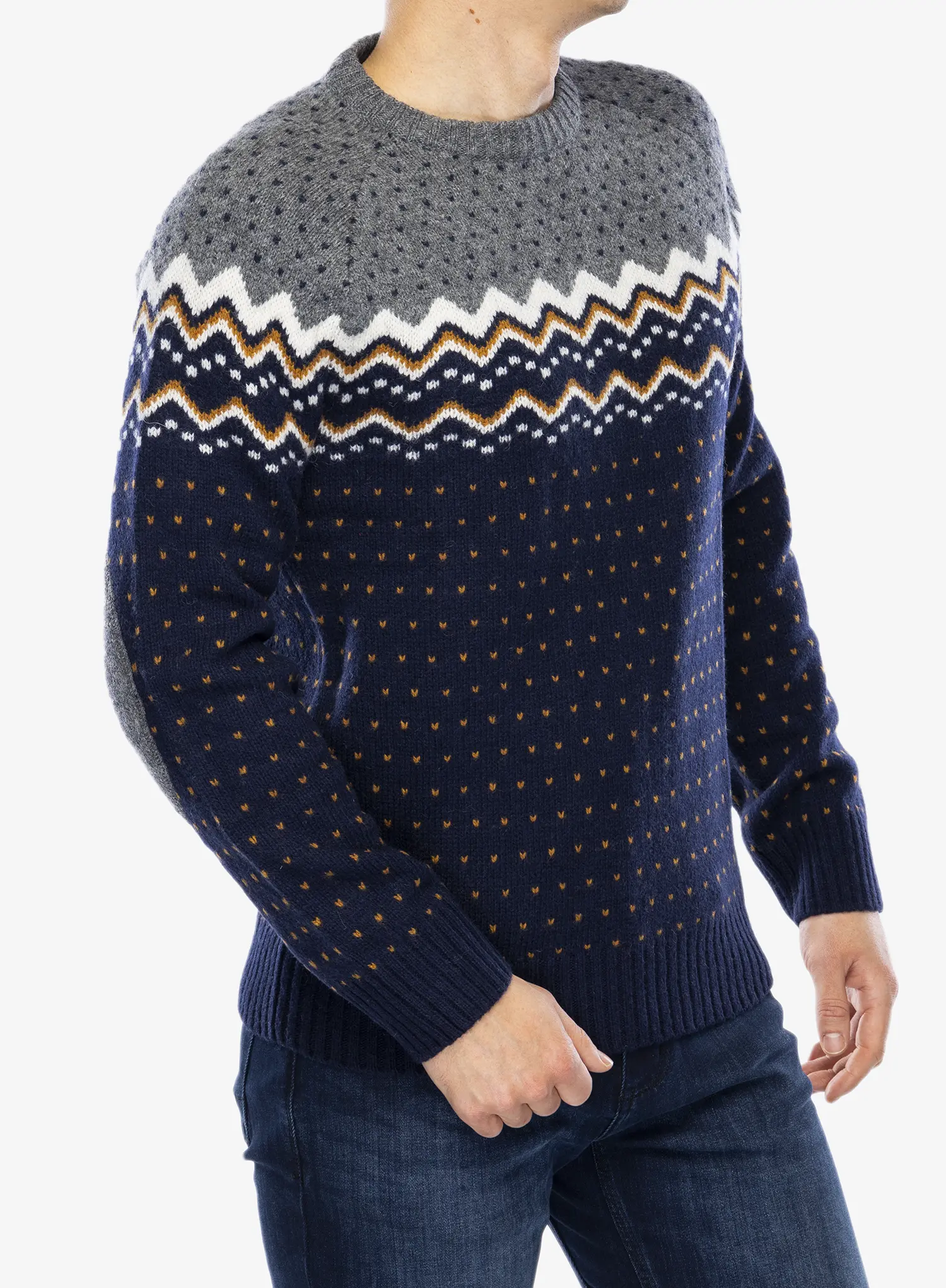 Пуловер Fjallraven Ovik Knit Sweater - dark navy/navy