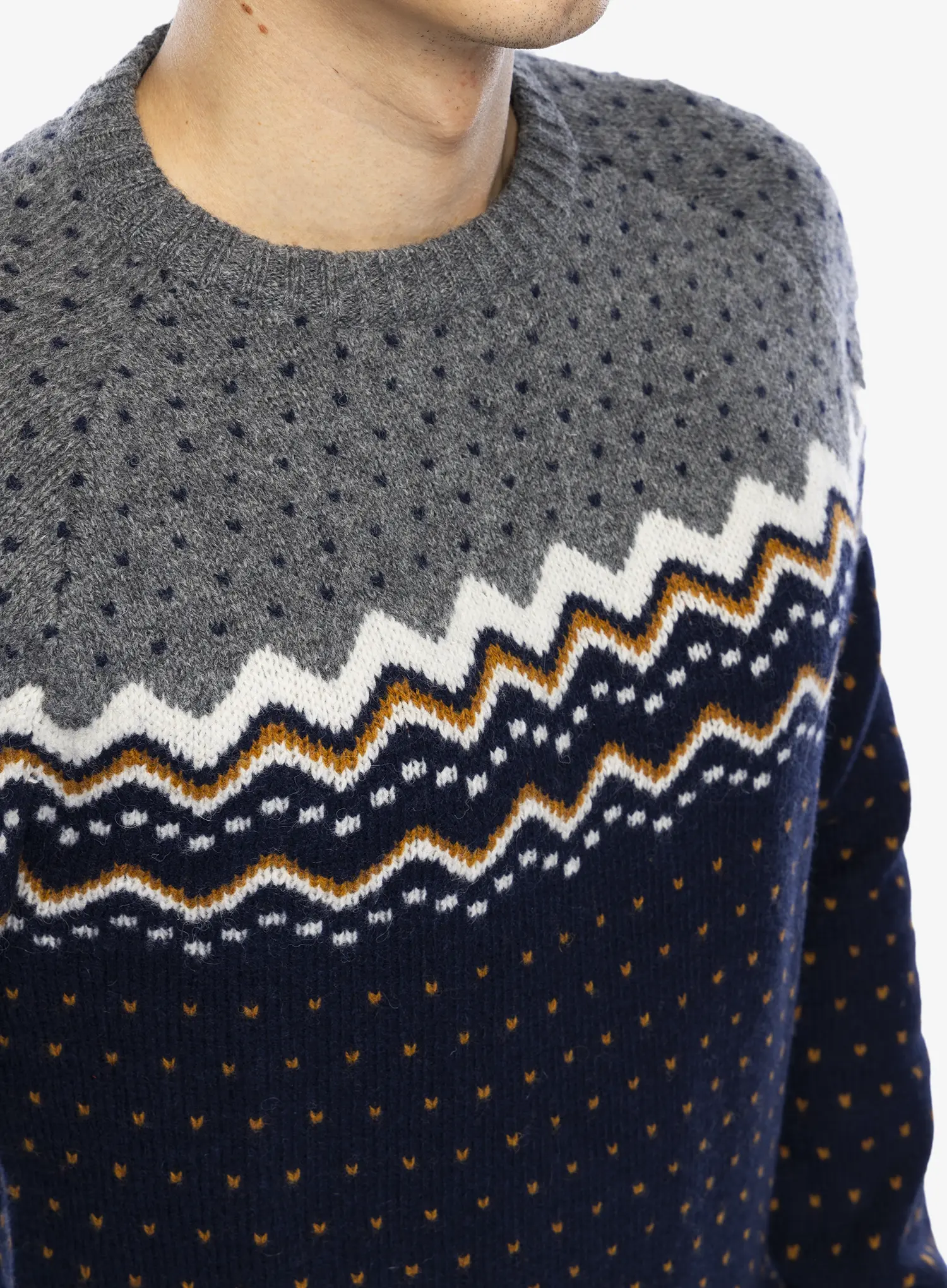 Пуловер Fjallraven Ovik Knit Sweater - dark navy/navy