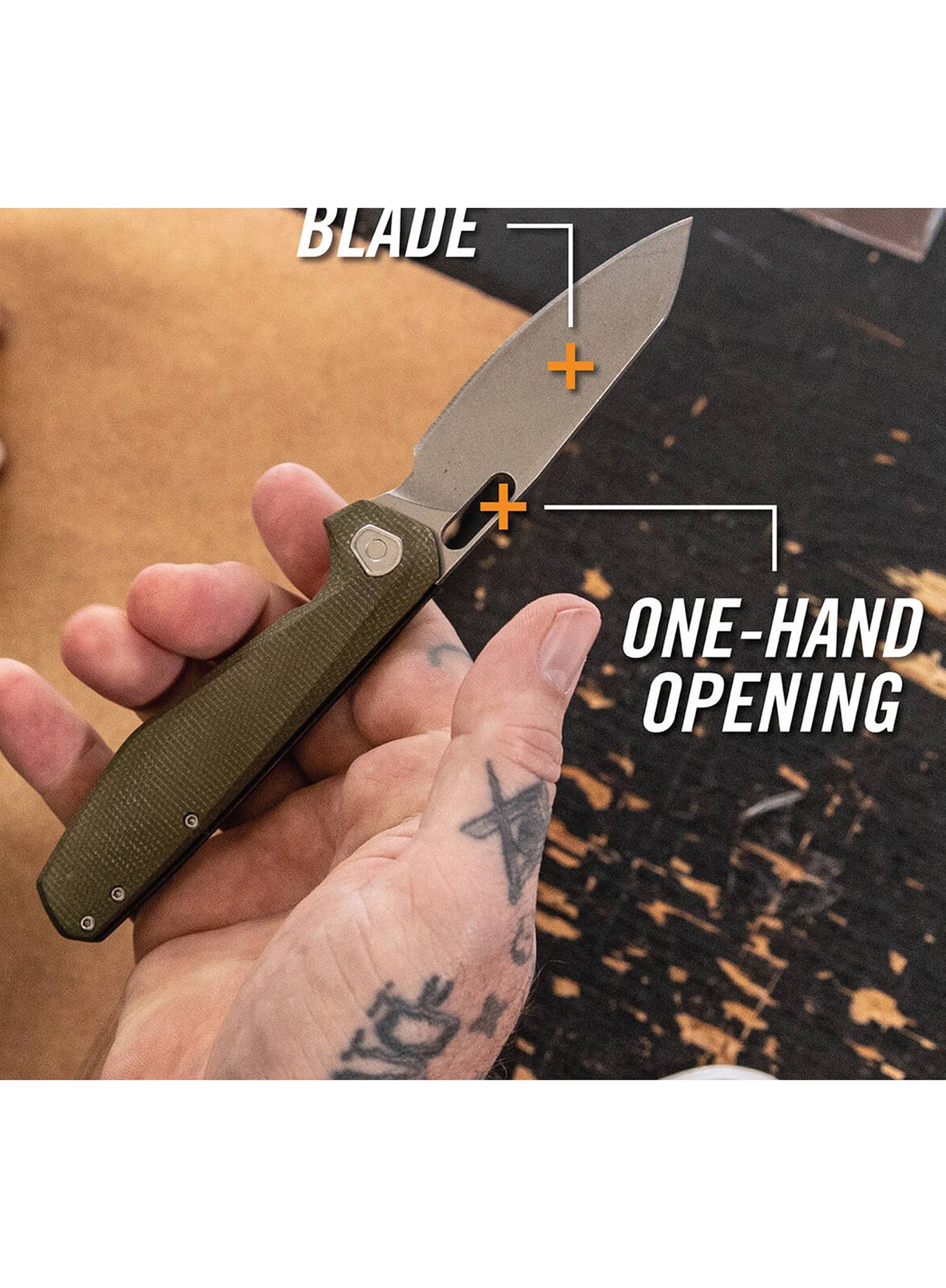 Сгъваем туристически нож Gerber Slimsada D2 - olive