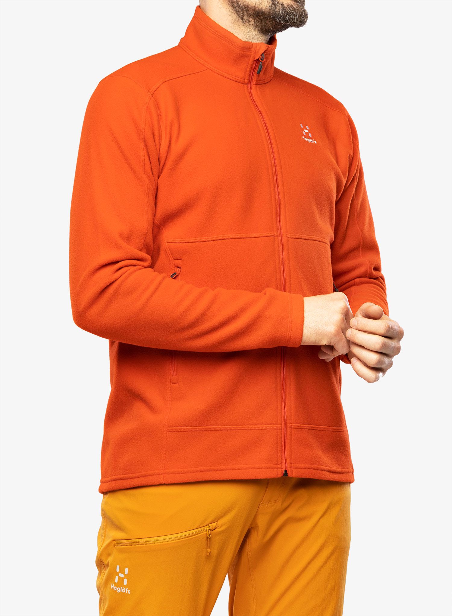 Суичър без качулка Haglofs Buteo Mid Jacket - habanero