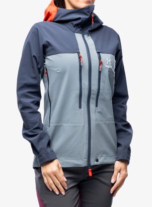 Дамско яке cофтшел Haglofs Roc Sight Softshell Jacket - steel blue/tarn blue