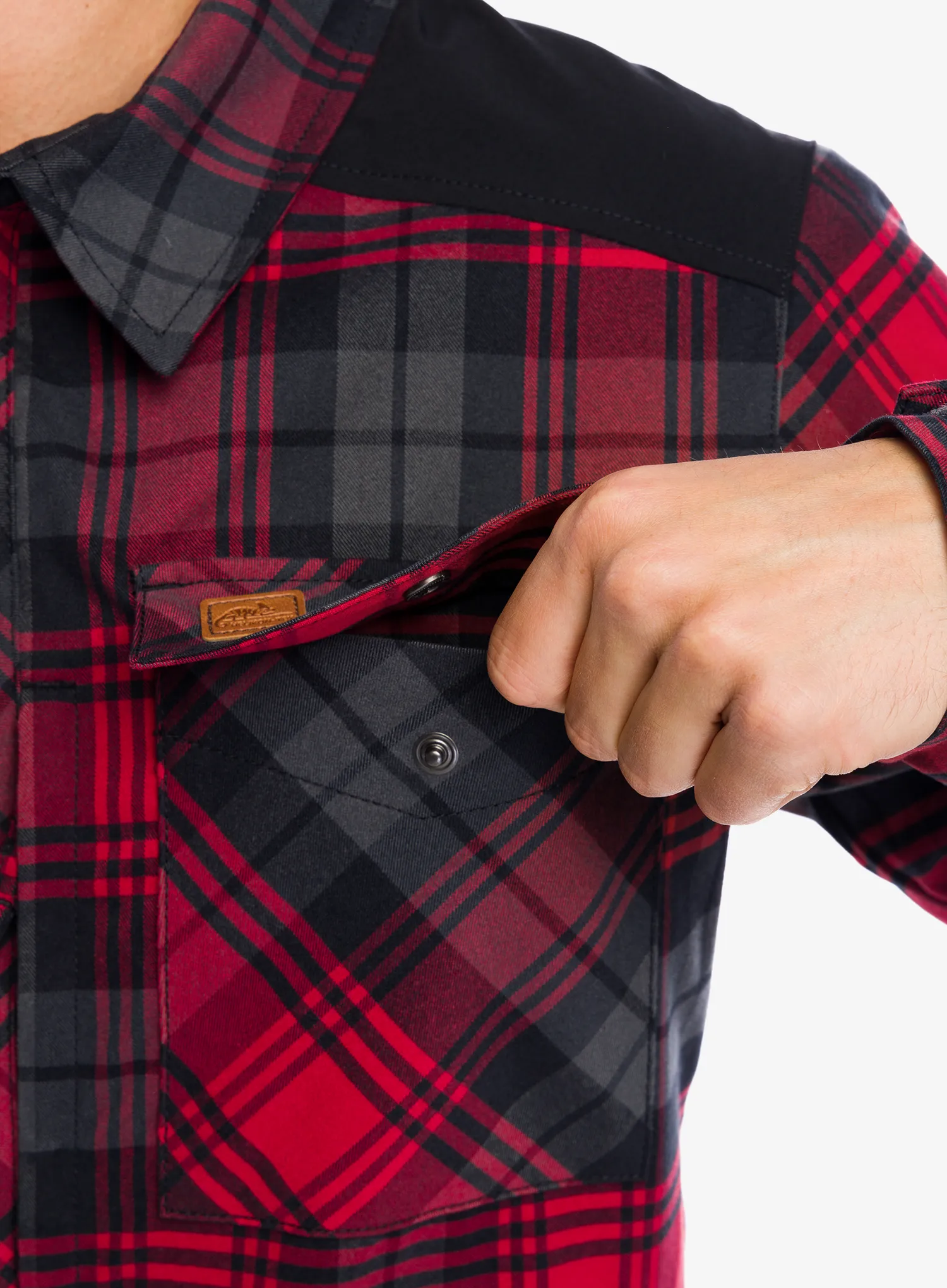 Изолирана риза Helikon-Tex Winter Warden Shirt - slate crimson plaid