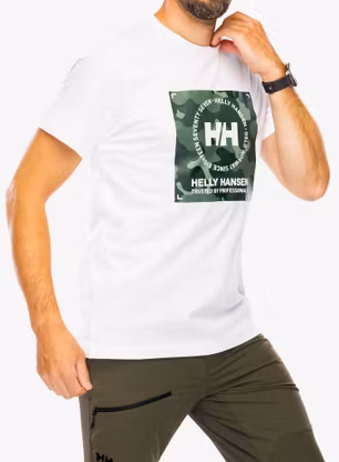 Памучна тениска Helly Hansen Core Graphic T-Shirt - white