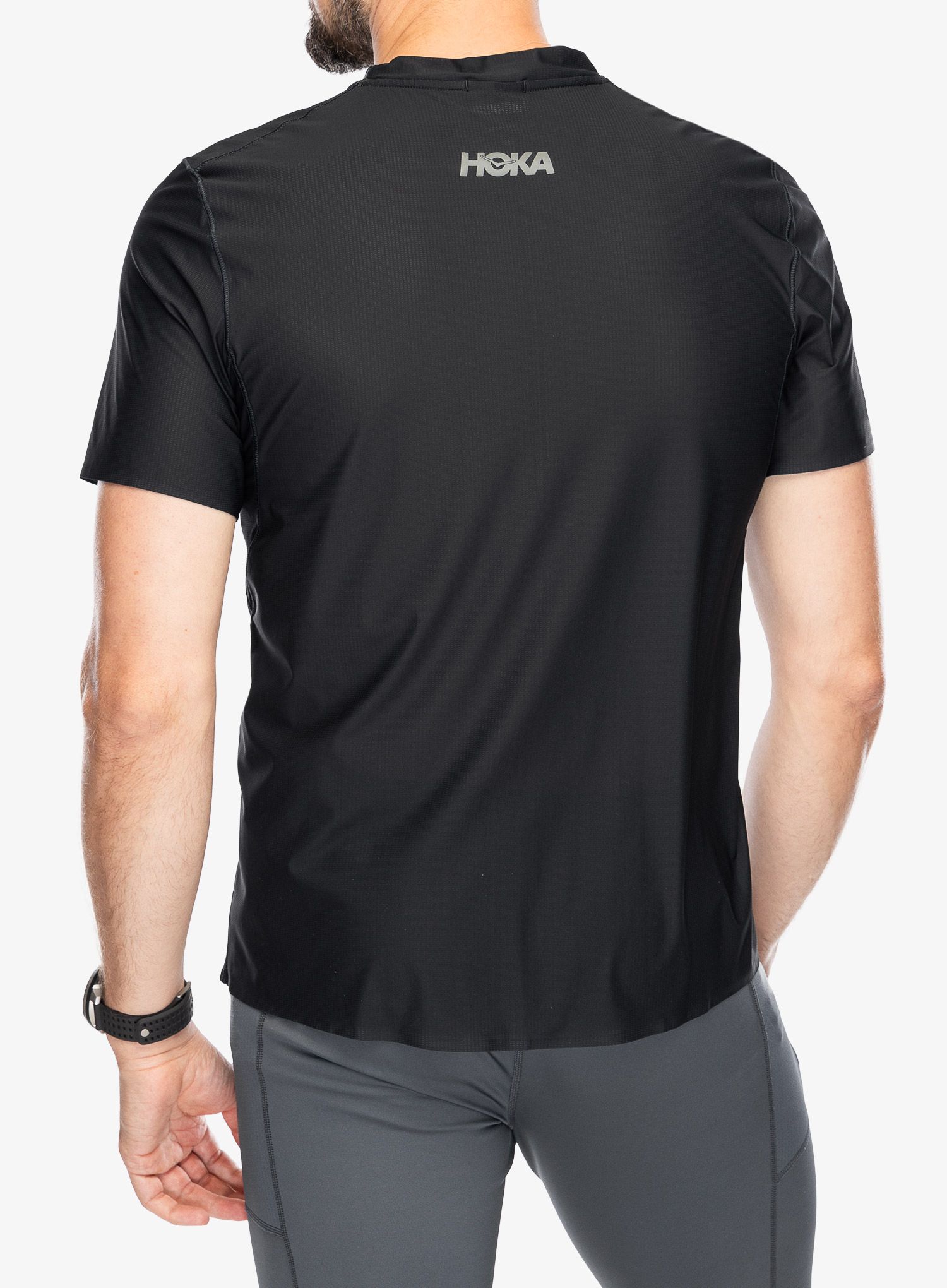 Тениска за бягане Hoka Performance Run Short Sleeve - black
