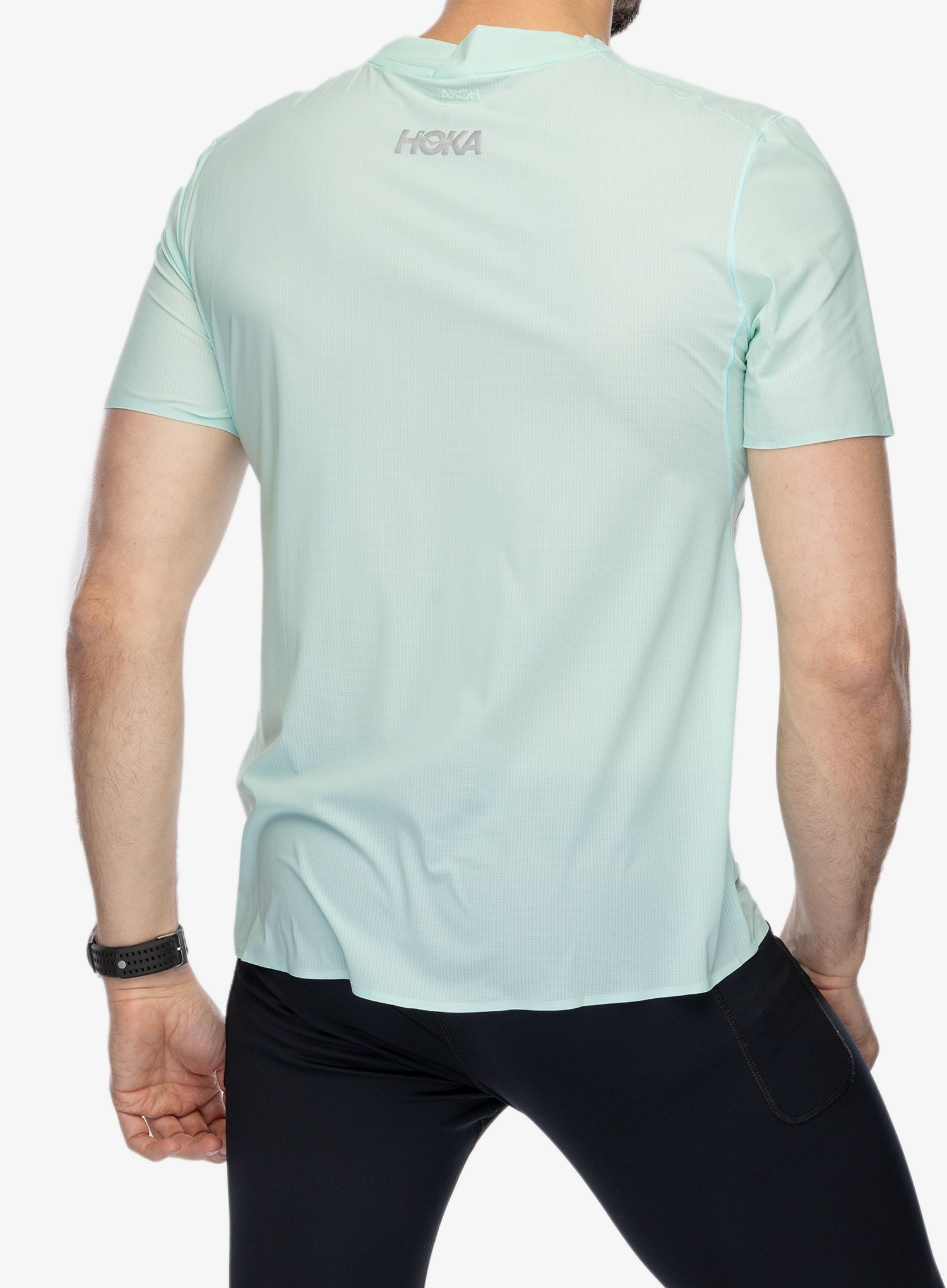Тениска за бягане Hoka Performance Run Short Sleeve - cloudless