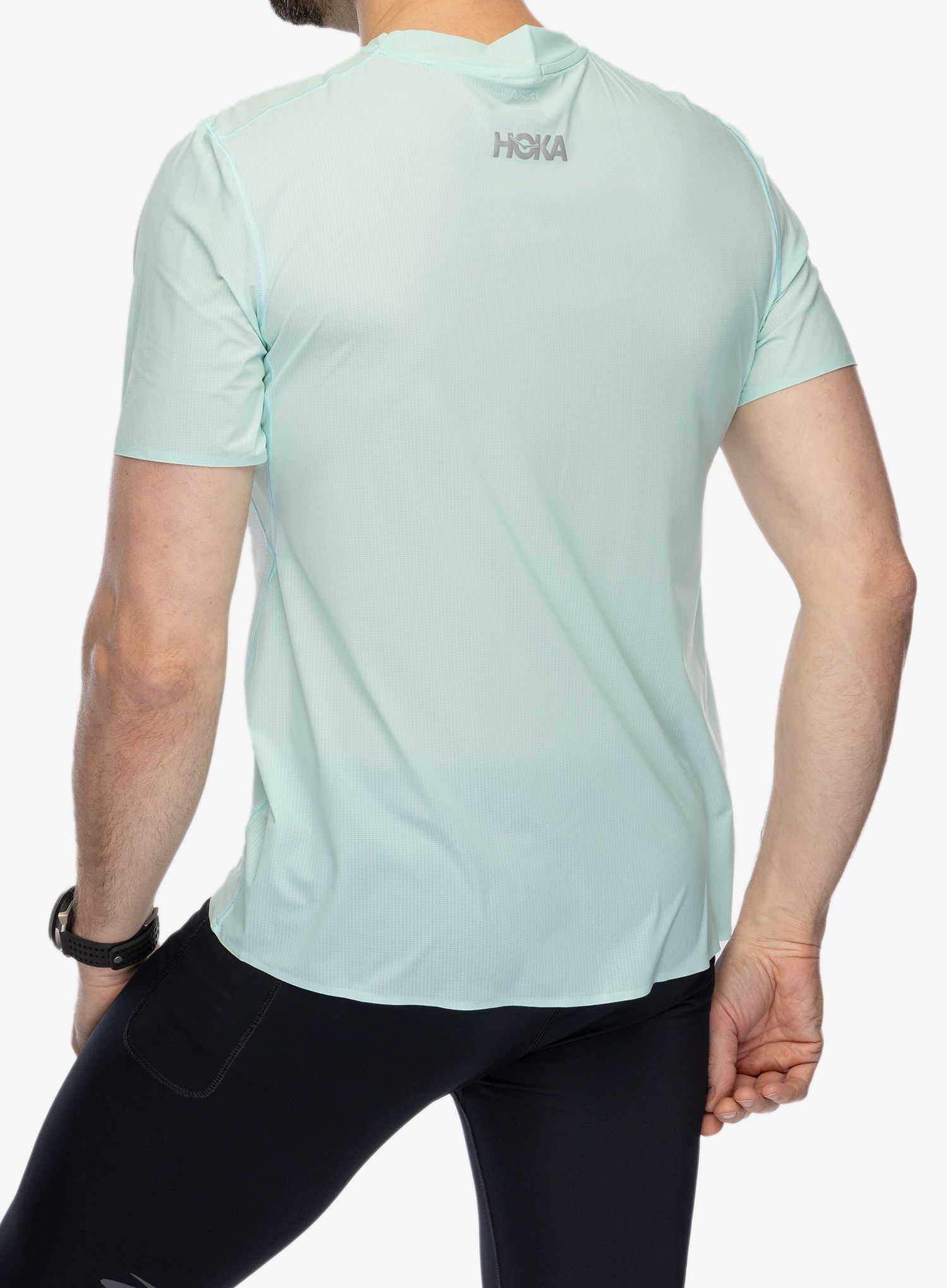 Тениска за бягане Hoka Performance Run Short Sleeve - cloudless