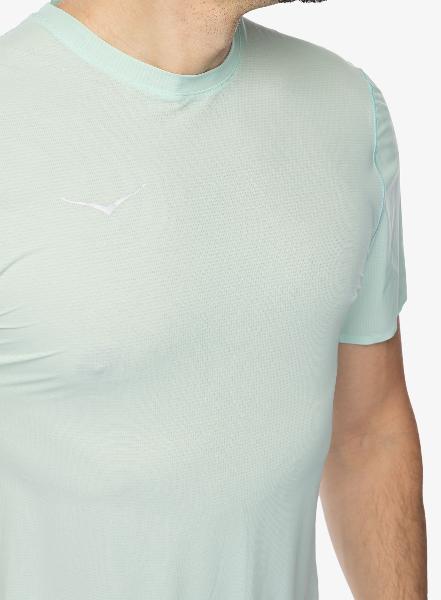 Тениска за бягане Hoka Performance Run Short Sleeve - cloudless