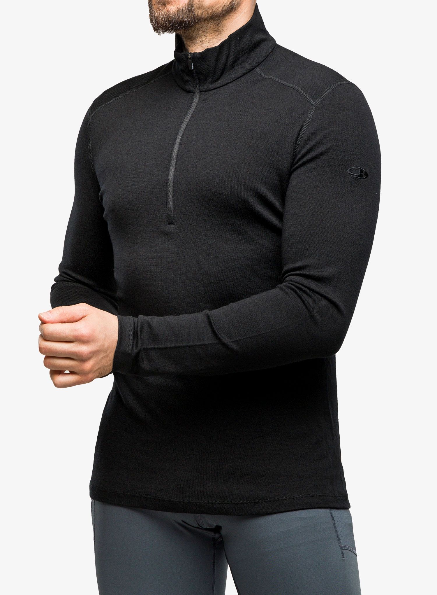 Термоактивен суичър Icebreaker 260 Tech L/S Half Zip - black