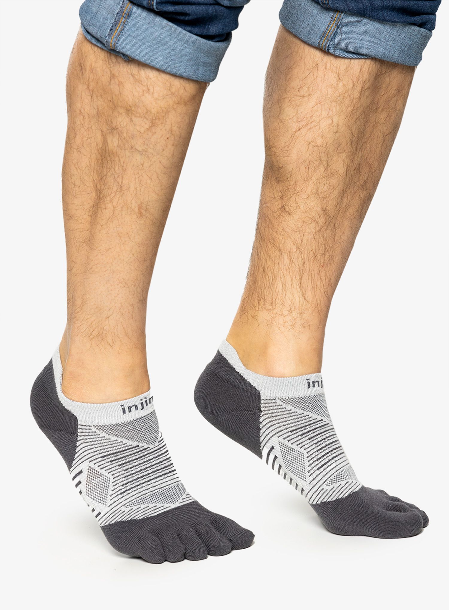 Чорапи за бягане Injinji Run LW No-Show Coolmax XtraLife - grey