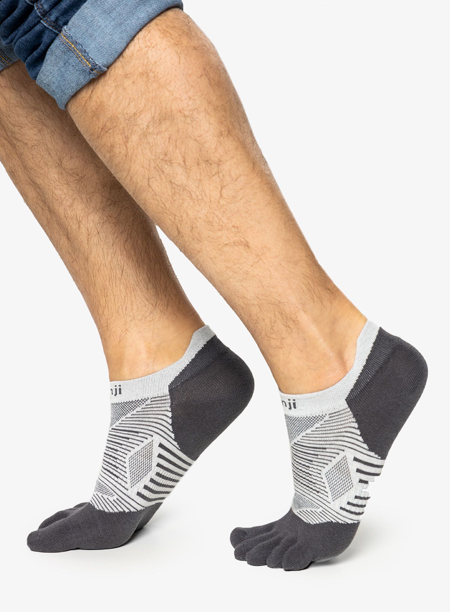 Чорапи за бягане Injinji Run LW No-Show Coolmax XtraLife - grey