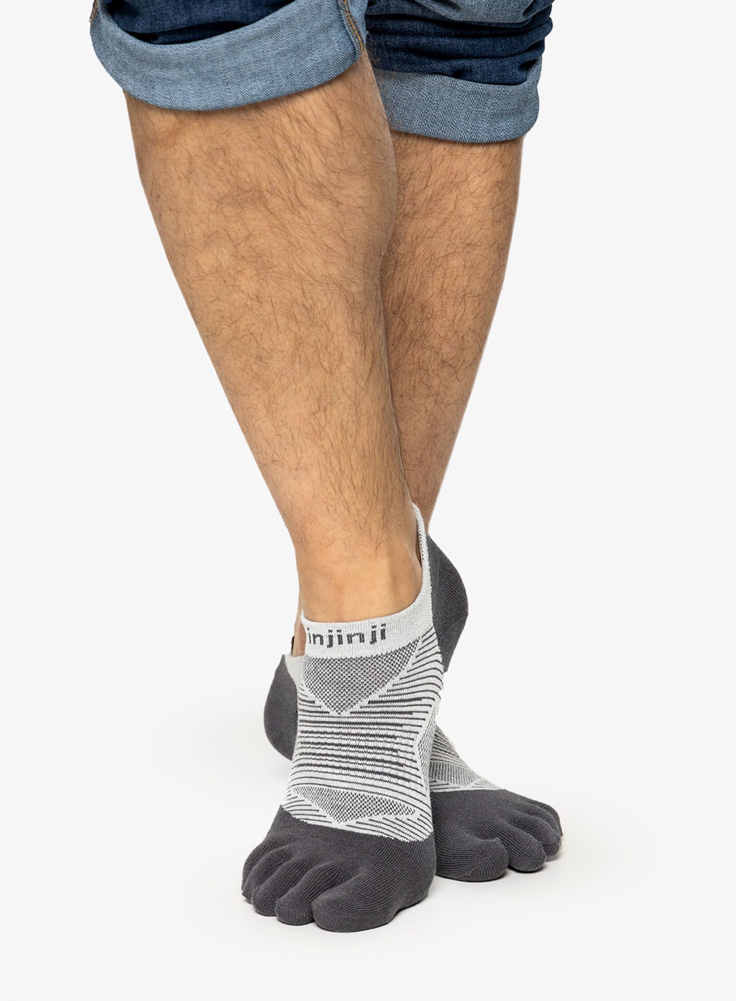 Чорапи за бягане Injinji Run LW No-Show Coolmax XtraLife - grey