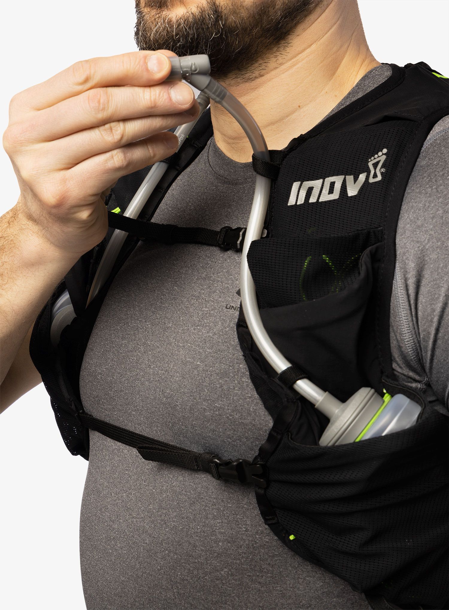 Елек за бягане Inov-8 Ultrapack Pro 2in1 - black/green