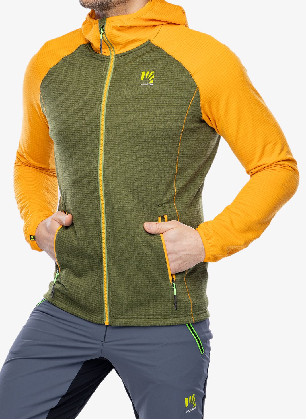Суичър с цип Karpos Ambrizzola Full-Zip Hoodie - cedar green/radiant