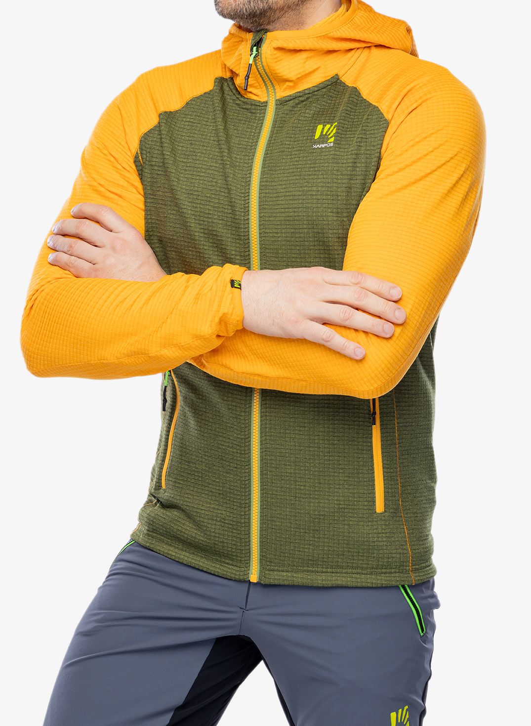 Суичър с цип Karpos Ambrizzola Full-Zip Hoodie - cedar green/radiant