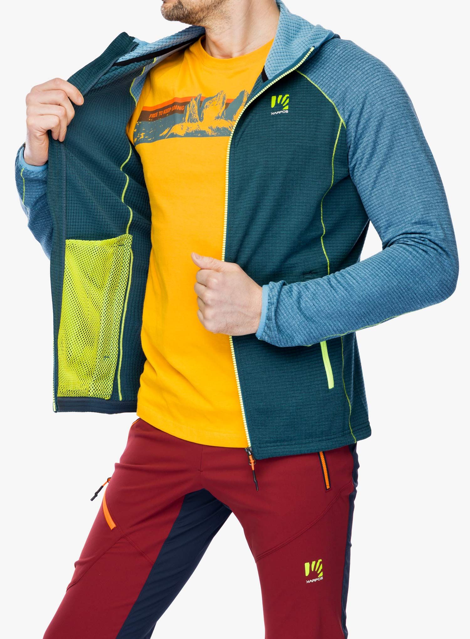 Суичър с качулка Karpos Ambrizzola Full-Zip Hoodie - stargazer/niagara