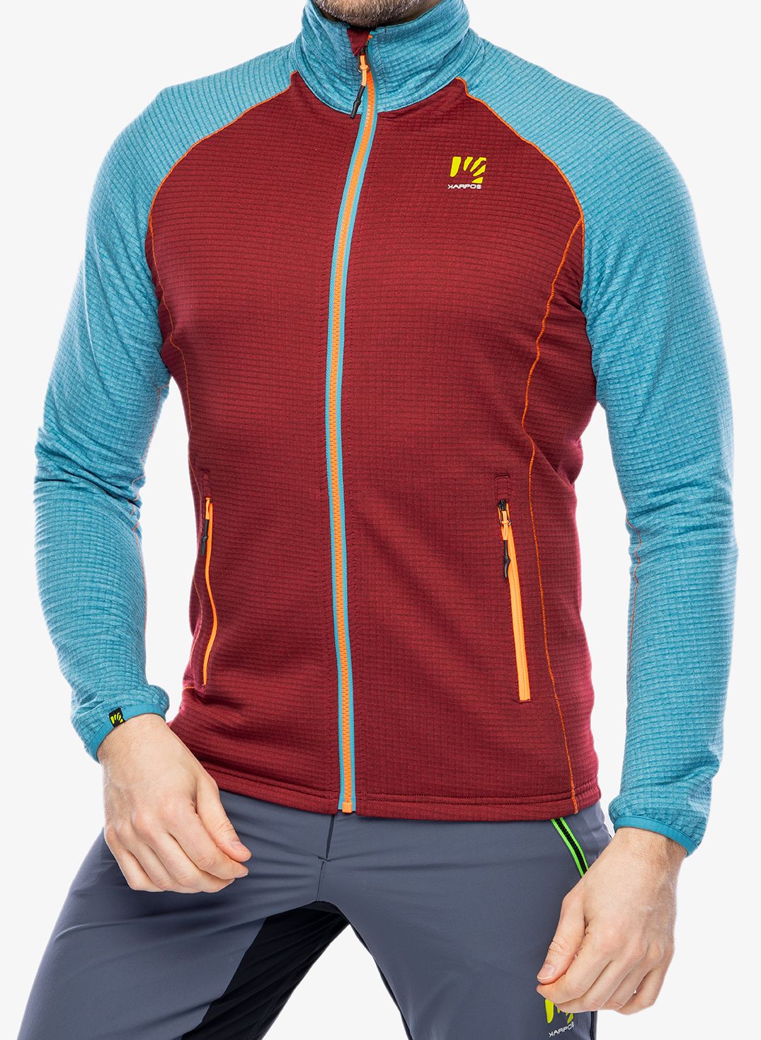 Суичър с цип Karpos Ambrizzola Full-Zip - pomegranade/larkspur