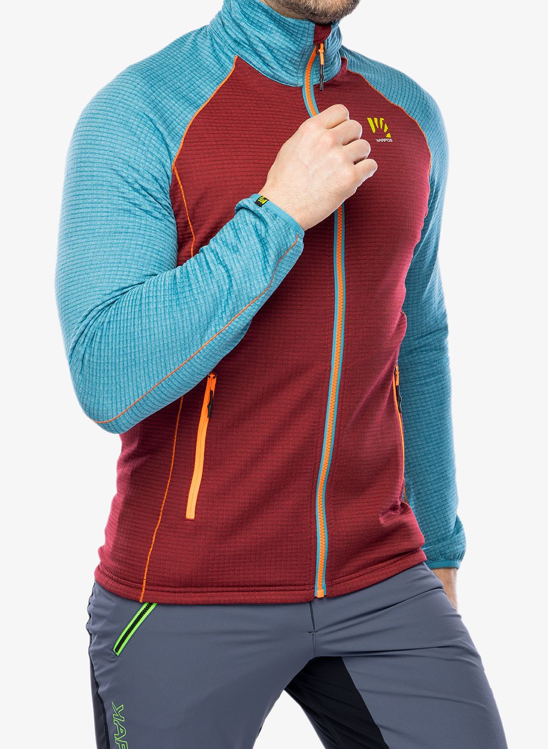 Суичър с цип Karpos Ambrizzola Full-Zip - pomegranade/larkspur