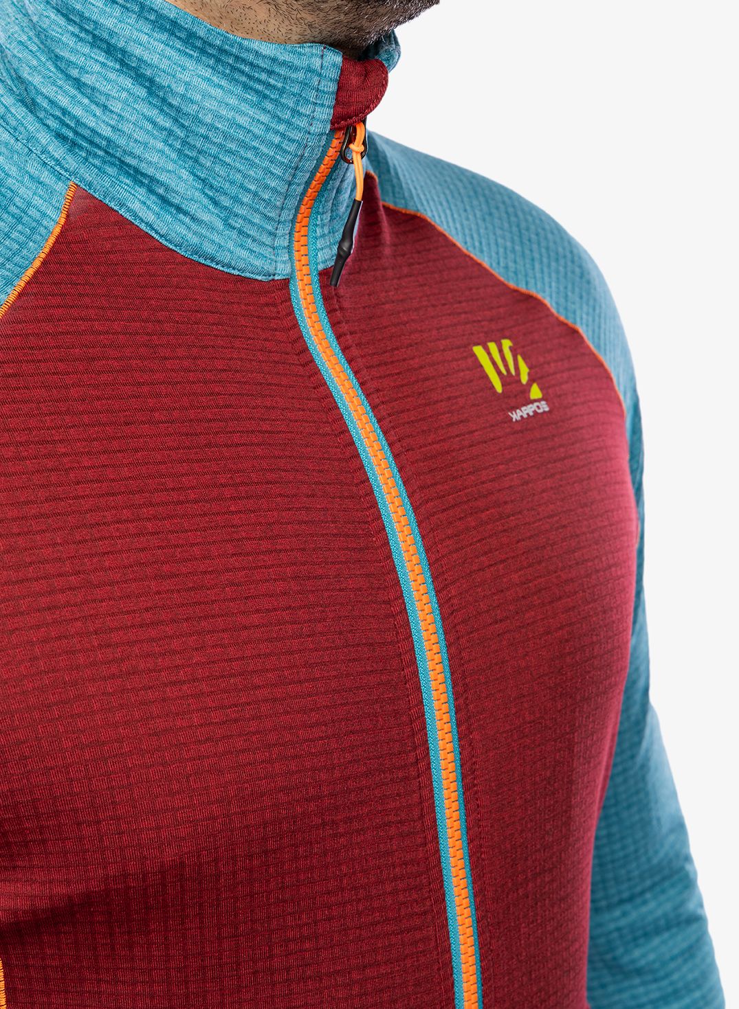 Суичър с цип Karpos Ambrizzola Full-Zip - pomegranade/larkspur