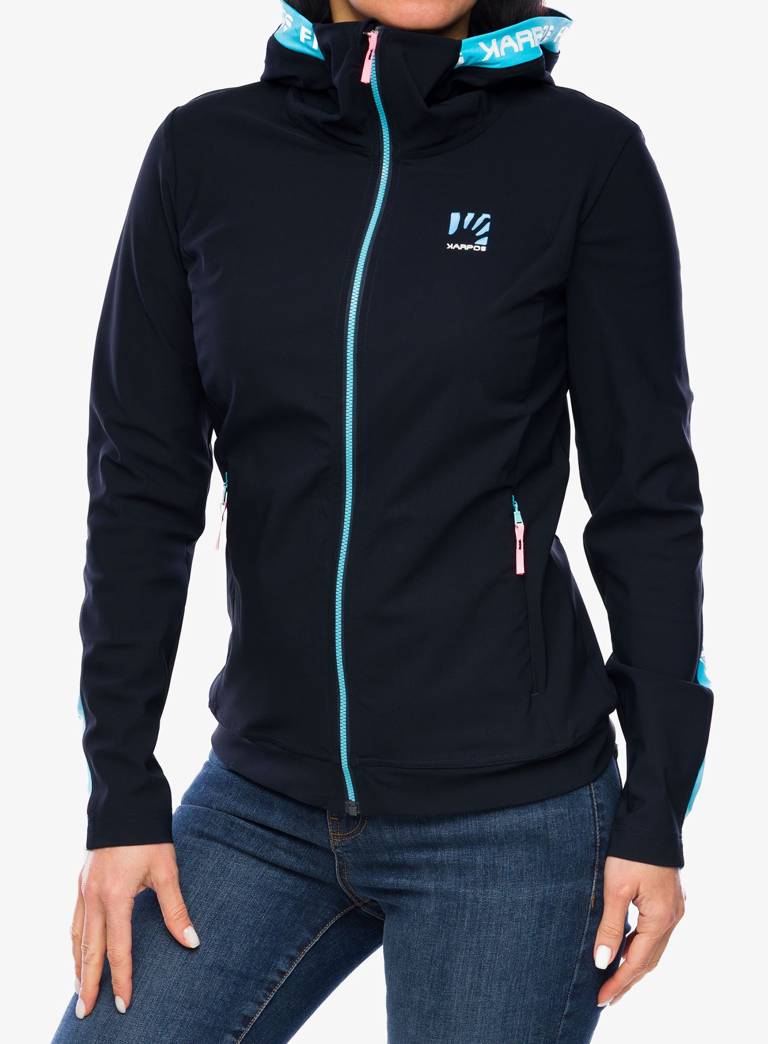 Дамски суичър с качулка Karpos Easyfrizz Full-Zip Hoodie - sky captain/blue atoll
