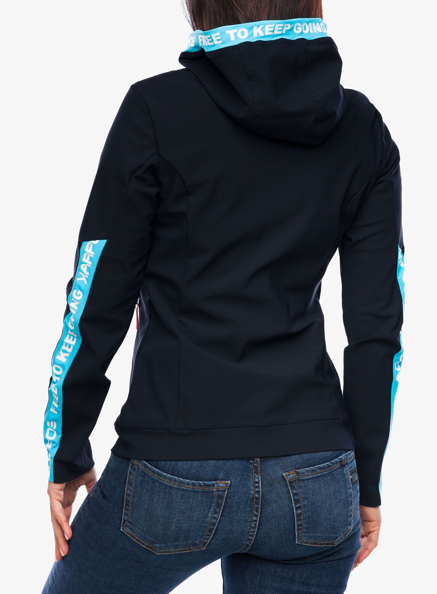 Дамски суичър с качулка Karpos Easyfrizz Full-Zip Hoodie - sky captain/blue atoll