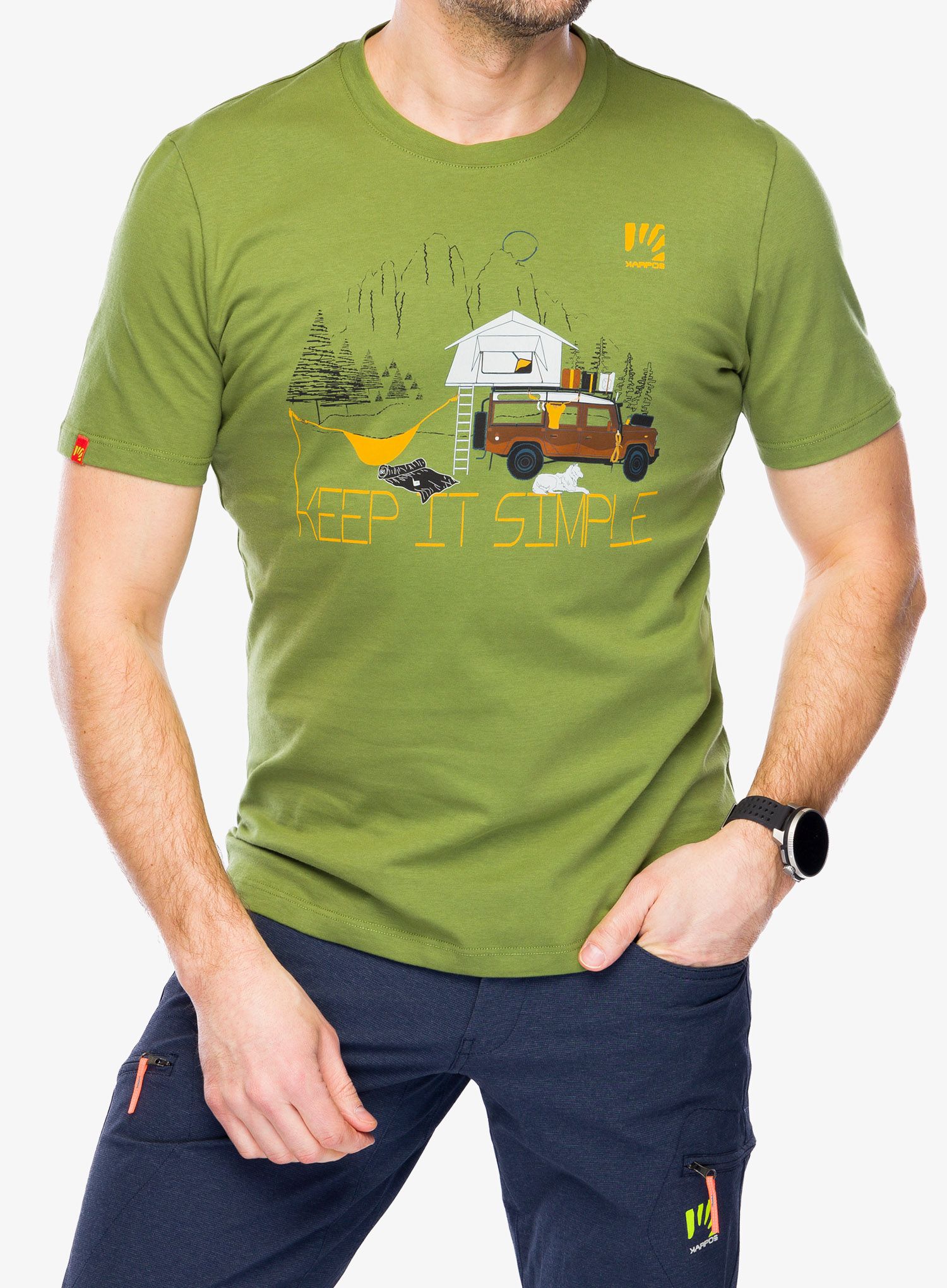 Памучна тениска Karpos Genzianella T-Shirt - cedar green