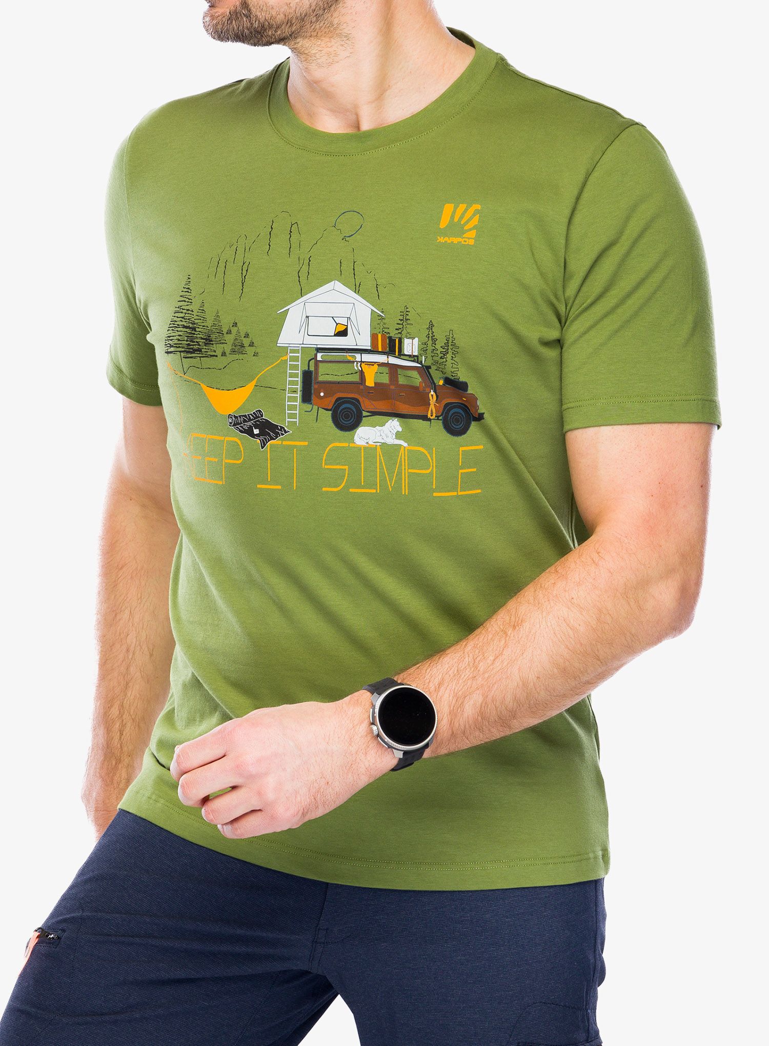 Памучна тениска Karpos Genzianella T-Shirt - cedar green
