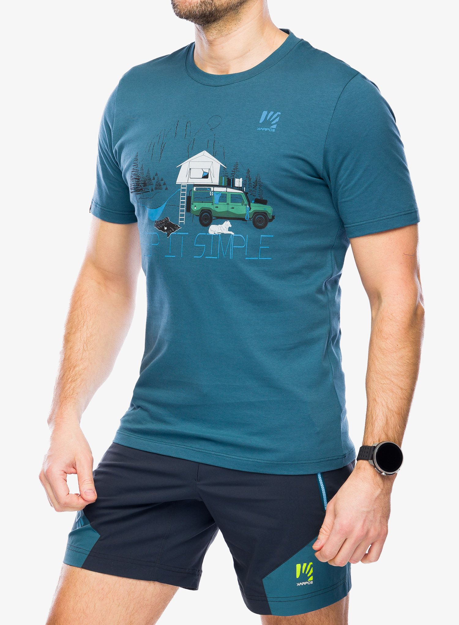 Памучна тениска Karpos Genzianella T-Shirt - stargazer