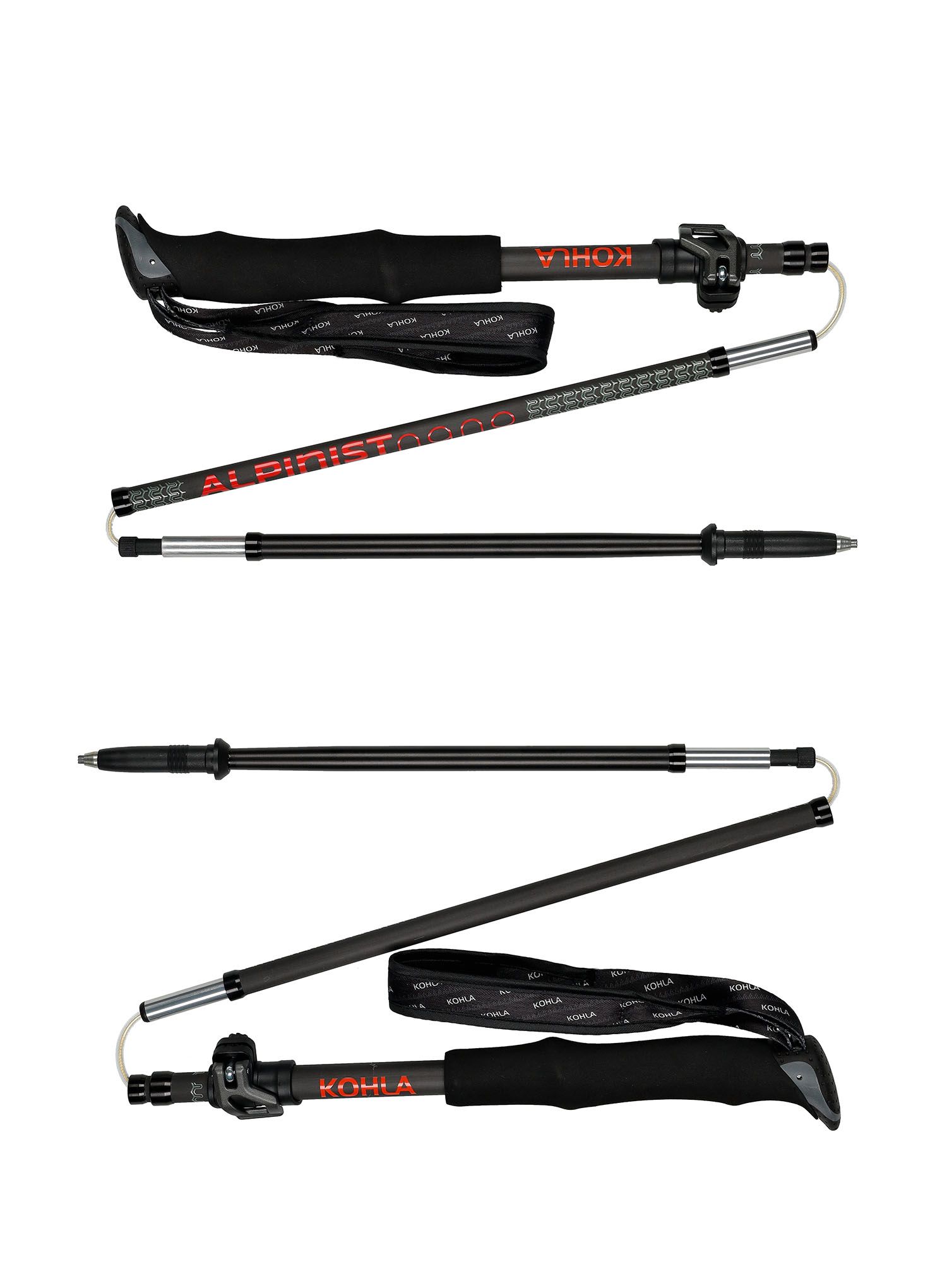 Карбонови щеки Kohla Alpinist Nano - black/red orange/iceberg green