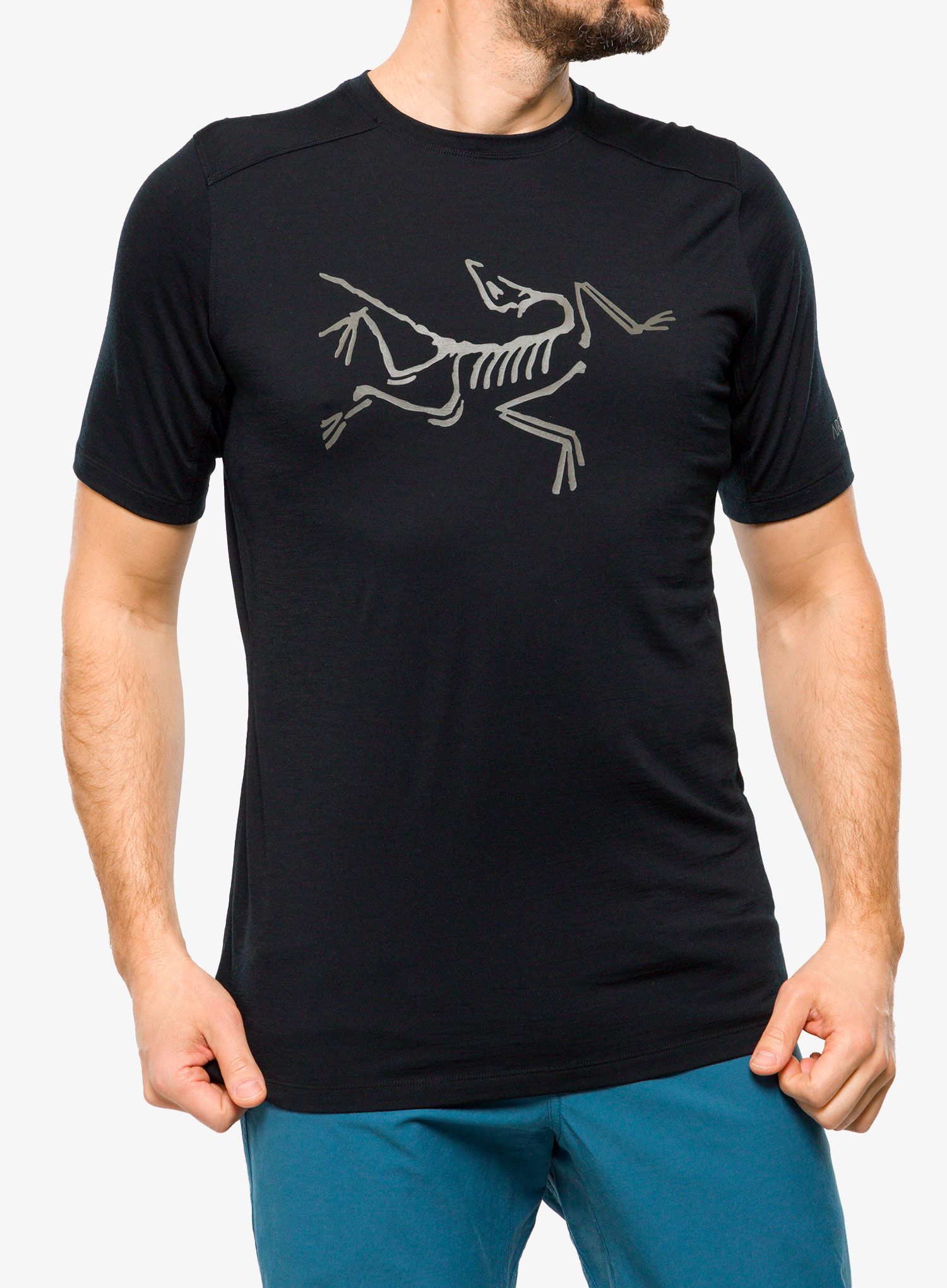 Тениска мерино Arcteryx Ionia Merino Wool Logo - black