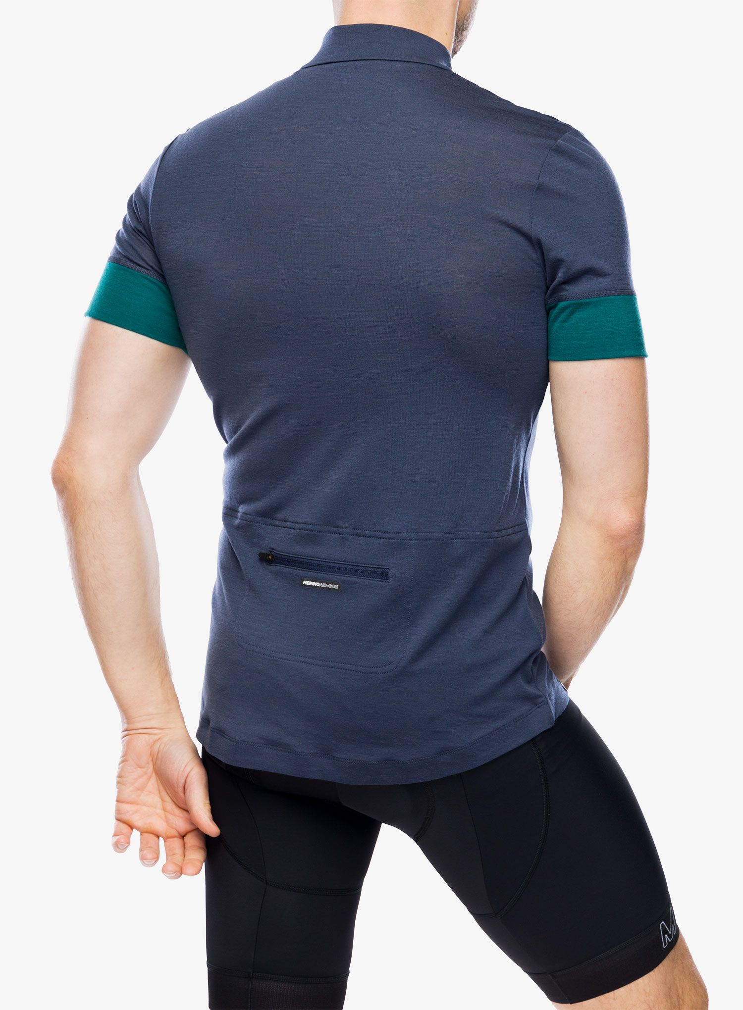 Велосипедна тениска Mons Royale Cadence Half Zip T - evergreen/midnight