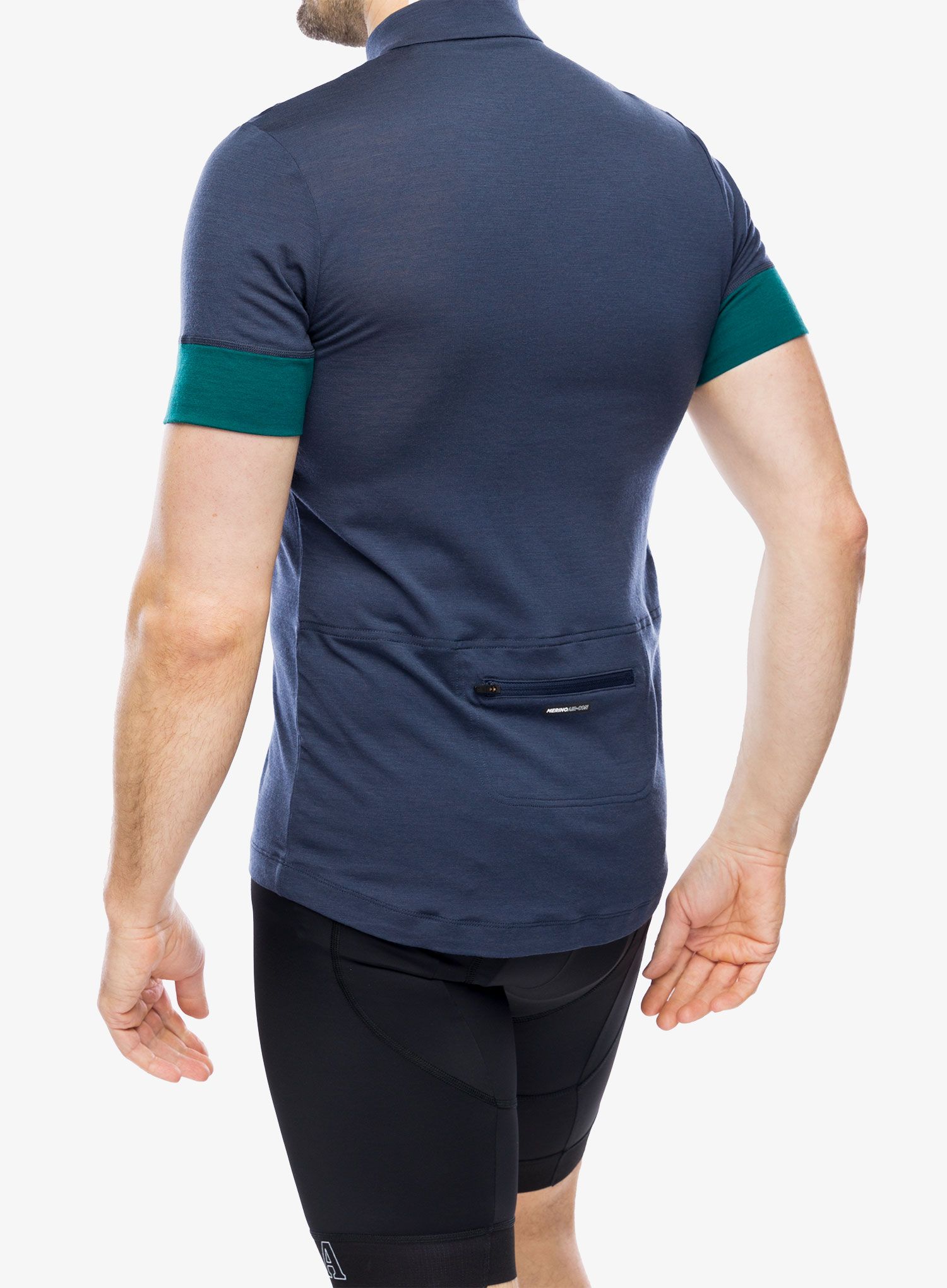 Велосипедна тениска Mons Royale Cadence Half Zip T - evergreen/midnight