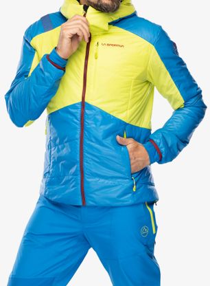 Яке с подплата La Sportiva Alpine Guide Primaloft Hoody - lime punch/electric blue
