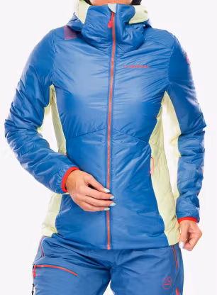 Дамско изолирано яке La Sportiva Alpine Guide Primaloft Hoody - moonlight/zest