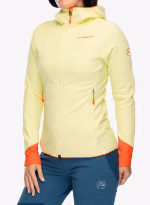 Дамски полар La Sportiva Bristen Thermal Hoody - zest/cherry tomato