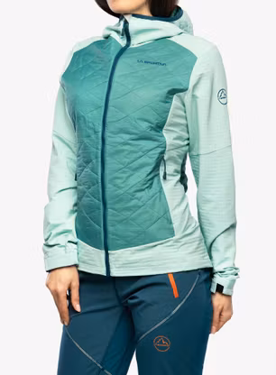 Дамско хибридно яке La Sportiva Kap Hybrid Hoody - lagoon/iceberg