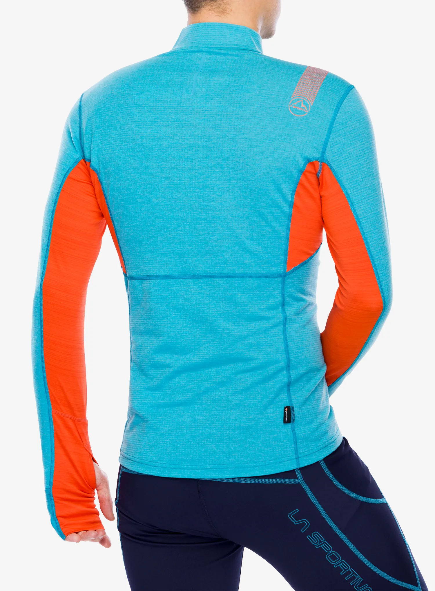 Суичър с цип 1/2 La Sportiva Swift Long Sleeve - tropic blue/cherry tomato