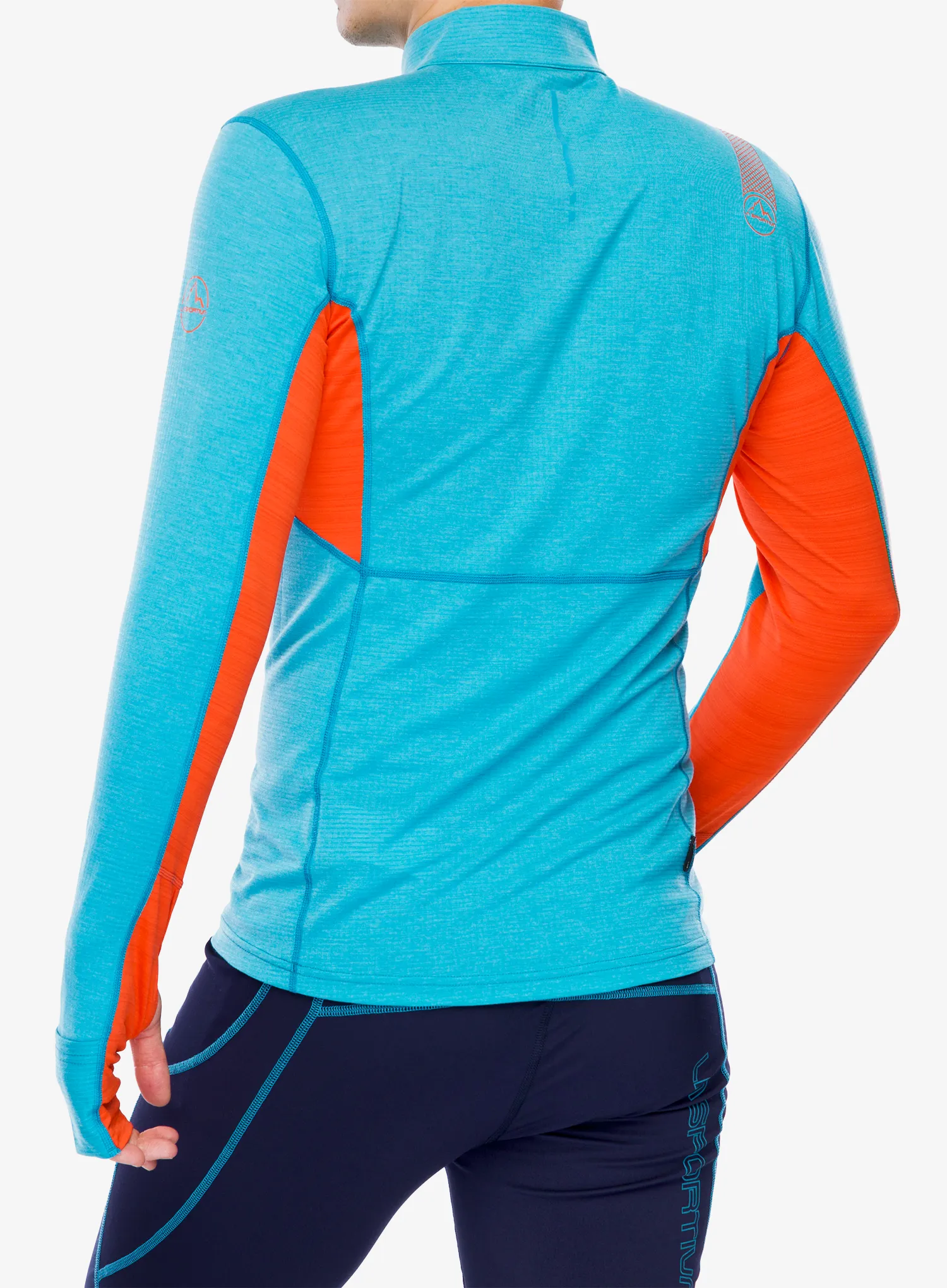 Суичър с цип 1/2 La Sportiva Swift Long Sleeve - tropic blue/cherry tomato