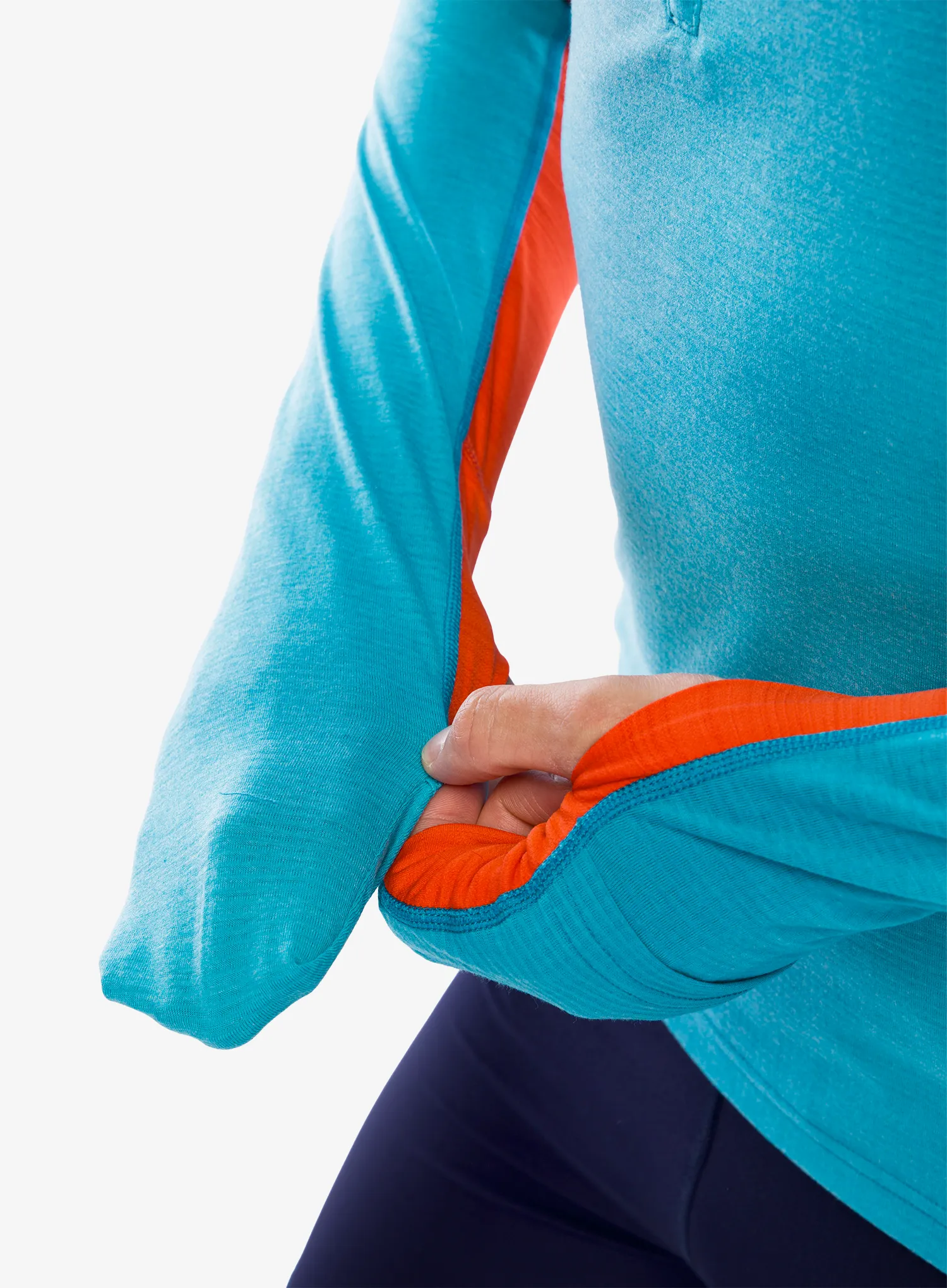 Суичър с цип 1/2 La Sportiva Swift Long Sleeve - tropic blue/cherry tomato