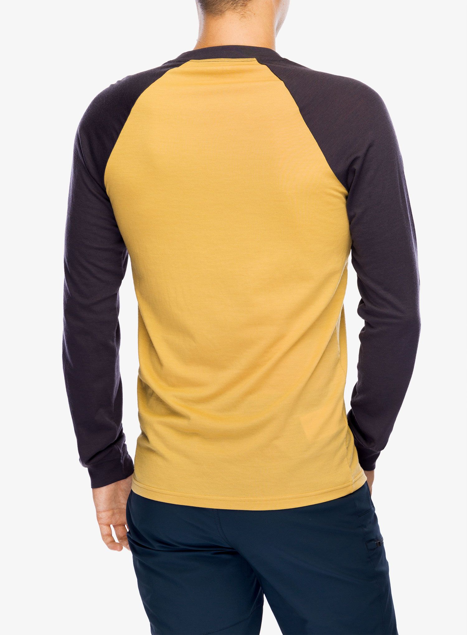 Блуза с дълъг ръкав Mons Royale Icon Raglan - shale/honey