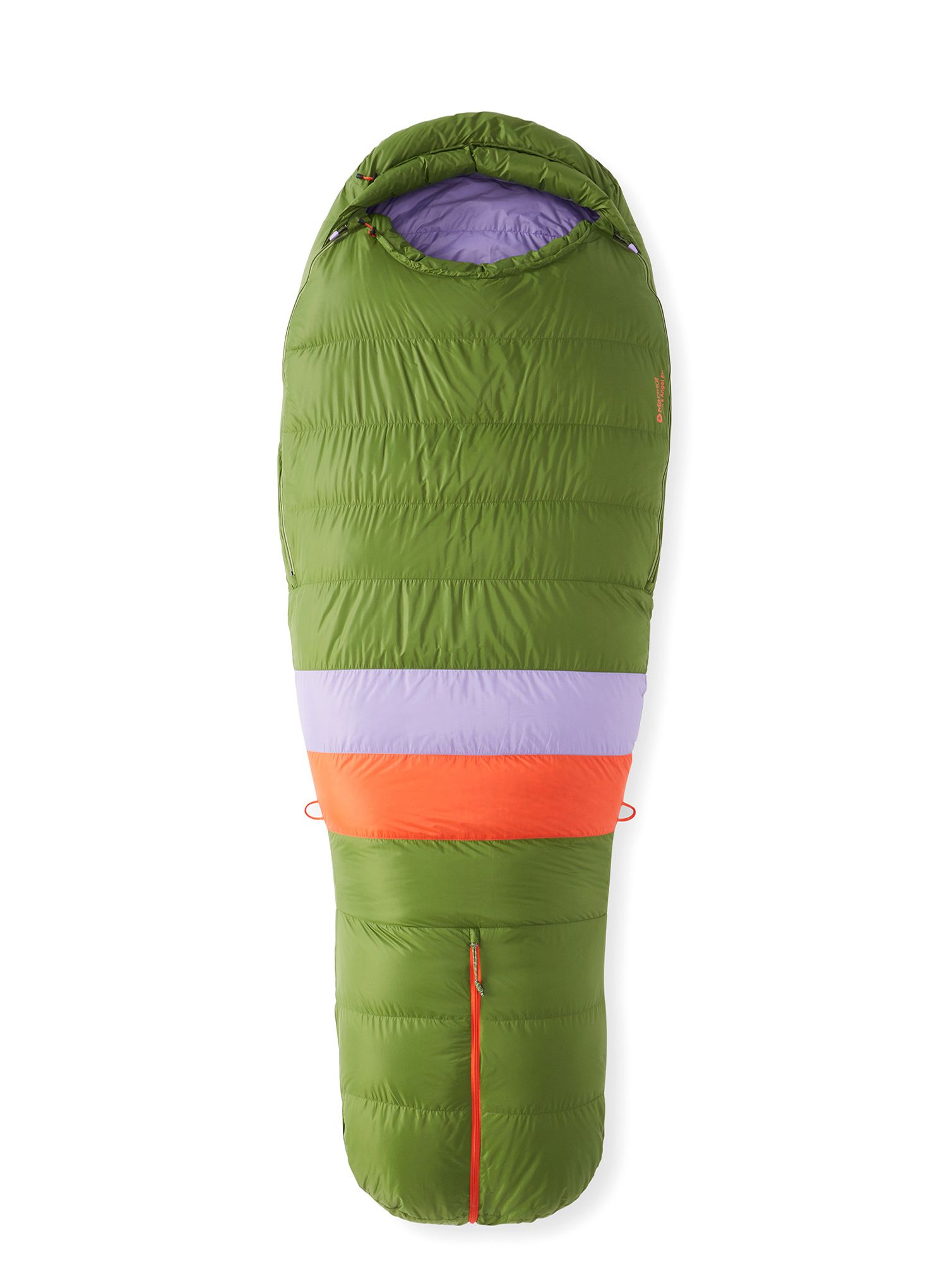 Дамски пухен спален чувал Marmot Angel Fire (168 cm) - foliage/paisley purple