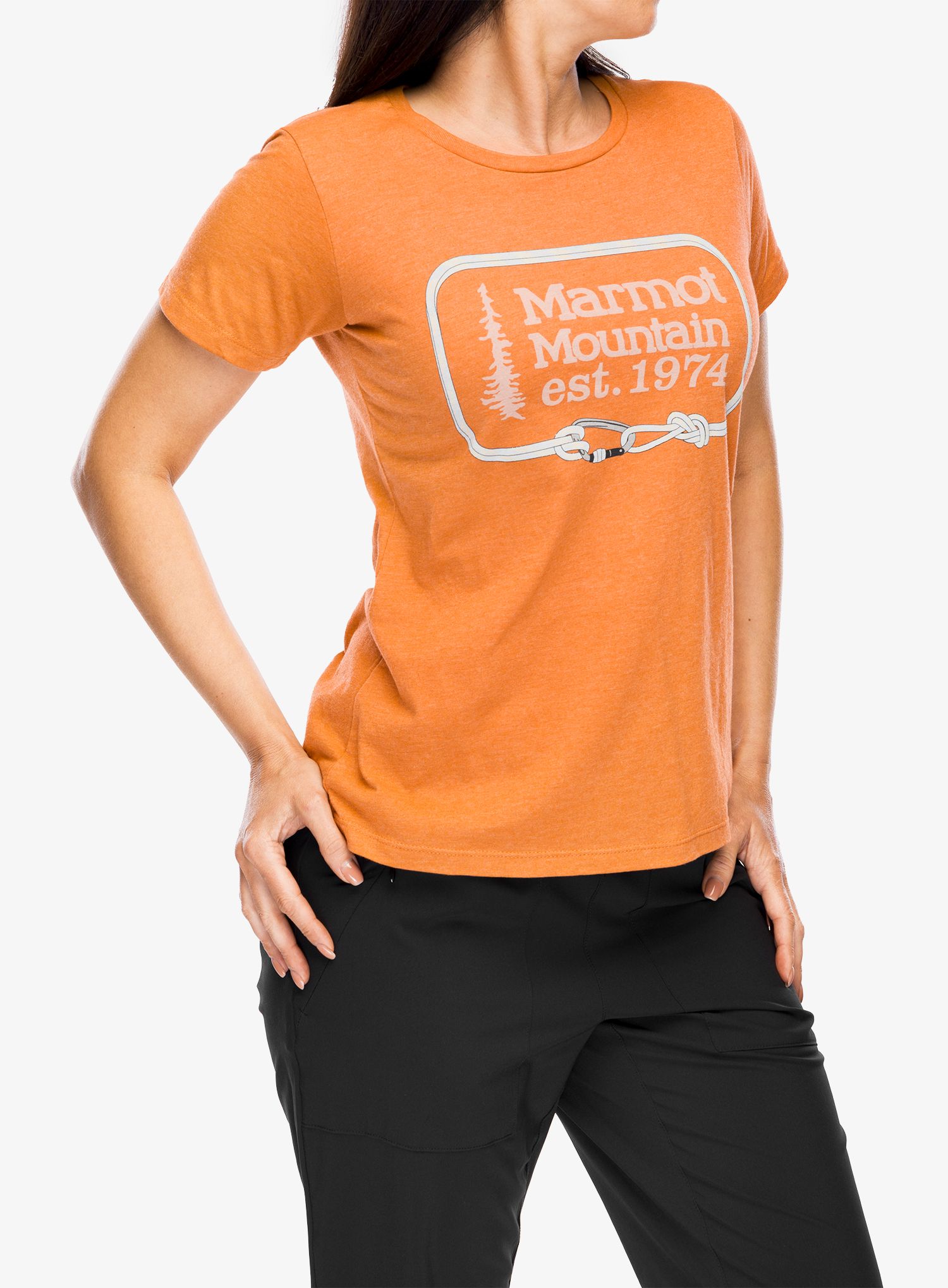 Дамска тениска Marmot Ascender Tee SS - amber heather