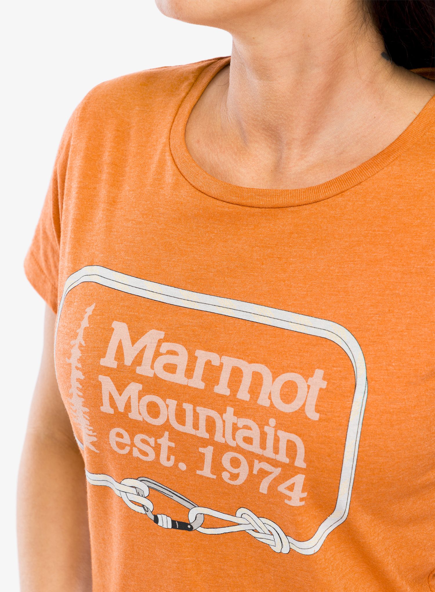 Дамска тениска Marmot Ascender Tee SS - amber heather